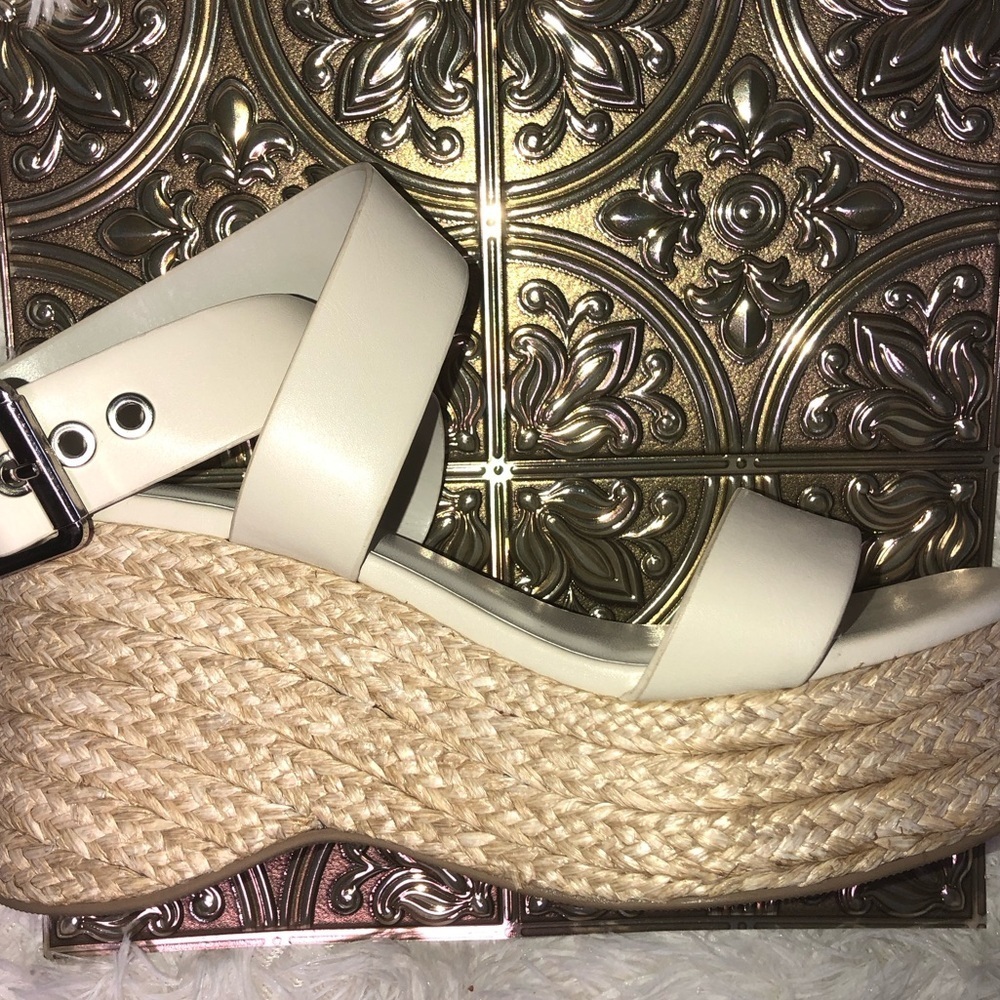 Wedge Espadrille Slide Sandals - Cream - Picture 4 of 16